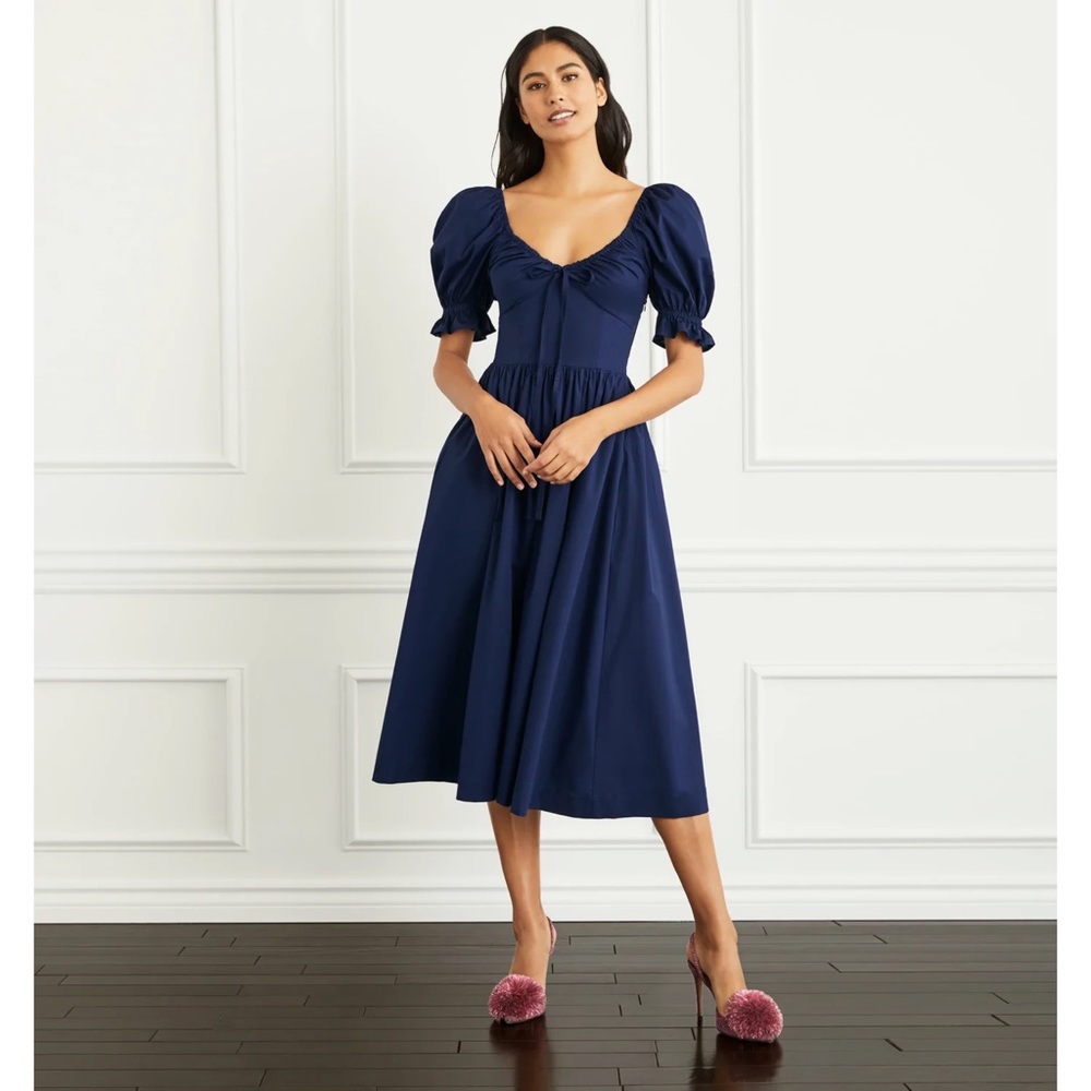 Hill House Ophelia Dress Navy Poplin size XS